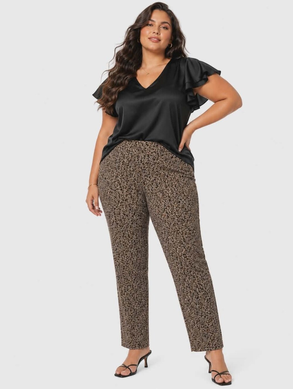 Isaac Mizrahi Live Petite Floral Pull On Ankle Pants NWT
